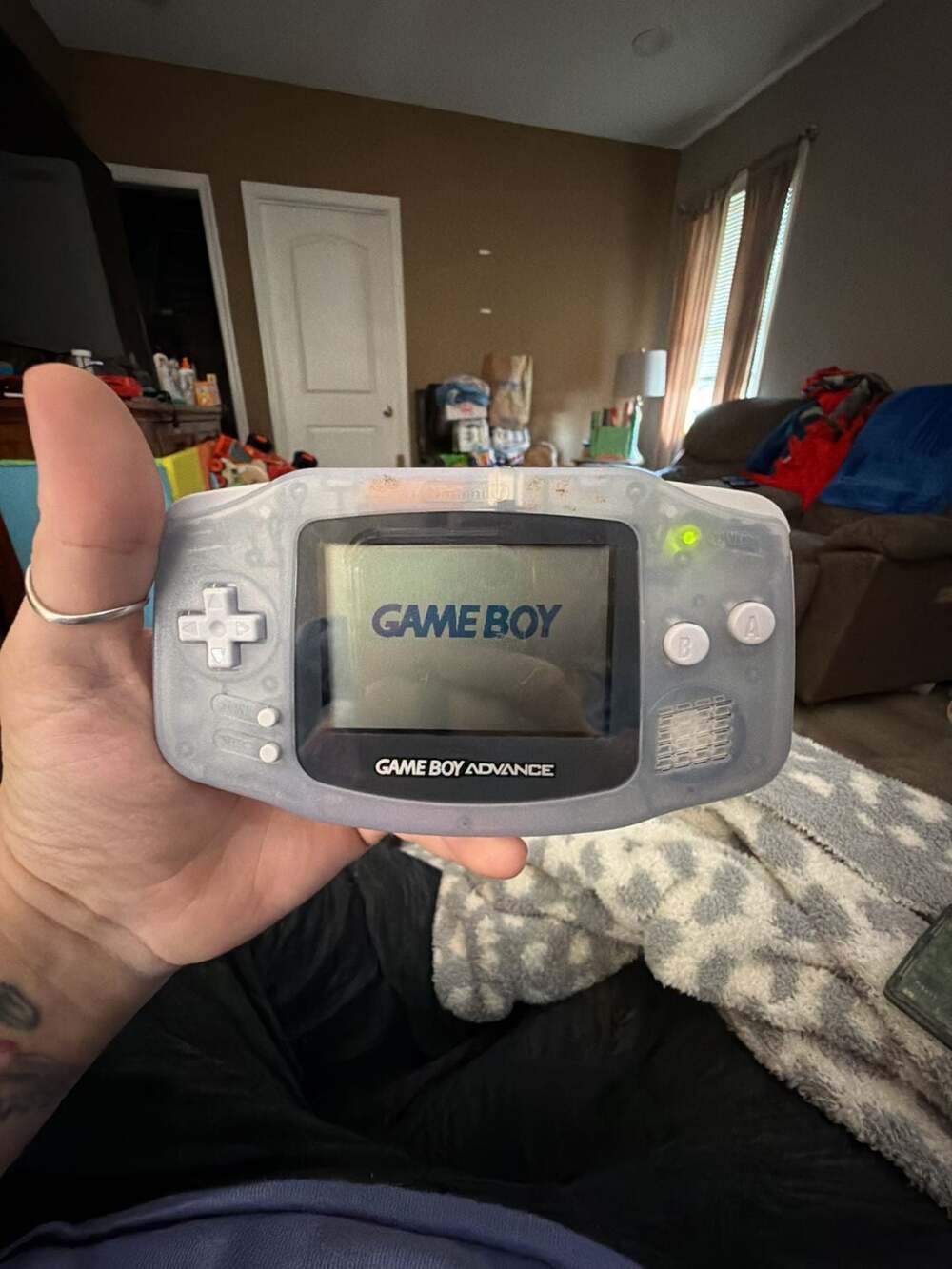 Nintendo Game Boy Advance Handheld Console (Clear/Glacier) - Model AGB-001